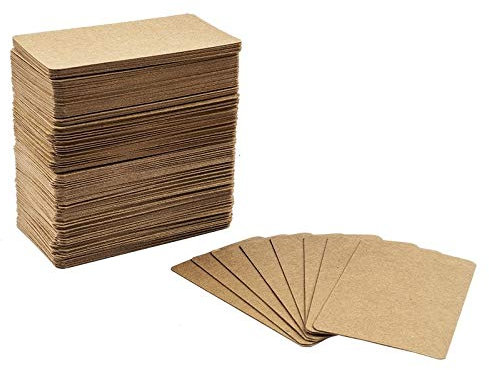 Ideen mit Herz Tischkarten | Kraftpapier | 9 cm x 5,3 cm | 300 g/m² | 200 Stück