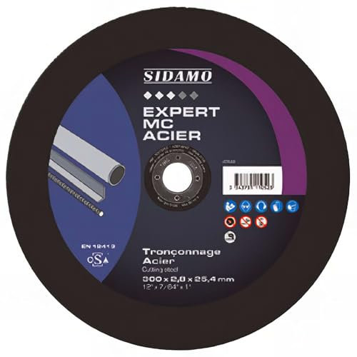 Disque à tronçonner Sidamo EXPERT MC ACIER D. 350 x 3 x Al. 25,4 mm - Acier, métaux ferreux