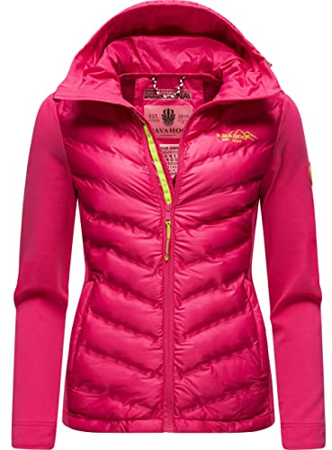 Navahoo Damen leichte Übergangsjacke Steppjacke mit Kapuze Nimm Mich Mit Pink Gr. S