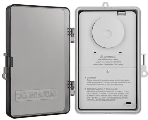 SURAIELEC WiFi Pool Timer, Outdoor Indoor Smart Switch, 40 AMP, 2HP, 120, 240, 277 VAC, Heavy Duty Pool Controller Light Timer Box for Pool Pump, Water Heater, Spa, Powerful Electrical Appliances