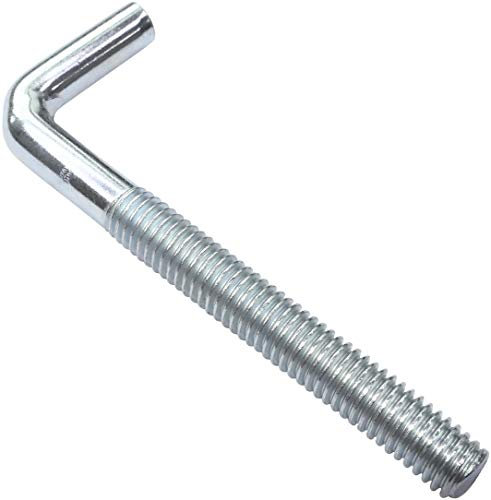 AERZETIX - Juego de 20 escarpias para atornillar de metal con rosca métrica M5x50mm - gancho angular - gancho en forma de L - alcayatas roscado de enganche - C47896