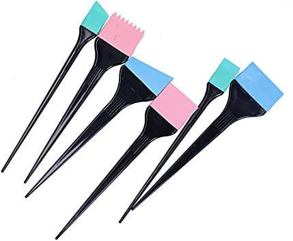 Pennello Per Tinta Capelli, Pennello Tinta Capelli, 6 Pezzi Pennello parrucchiere tinta per tinture per capelli in silicone spazzola professionale per salone barbiere