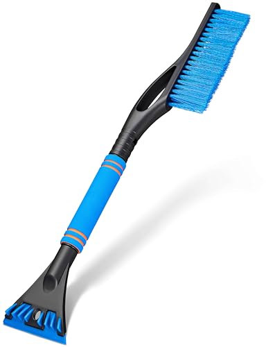 Balinco Eiskratzer Auto mit Besen, Lackschonend, 2in1, Eisschaber, Eisbrecher, Scheibenkratzer, Eisentferner, Frostschaber, Schneeabzieher, Auto Winter Zubehör