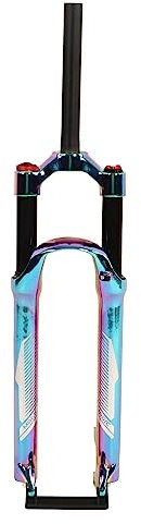 Fockety Federgabel, 29 Zoll Doppel-Luftkammer Aluminium-Legierung Mountainbike-Gabel Luftdruck-Ventil Schock-Absorption Silent Driving Mountainbike Luftfederung Gabel