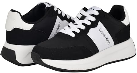 Calvin Klein Women's Hallie Sneaker, Black 001, 5