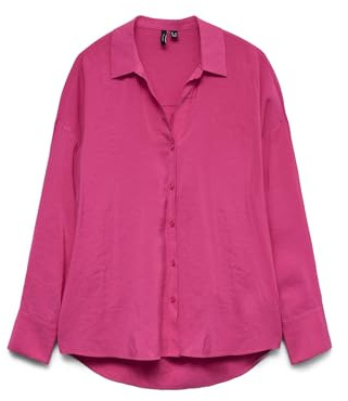 VERO MODA dam Vmqueeny Ls Oversize Shirt Wvn Ga Noos Långärmad skjorta