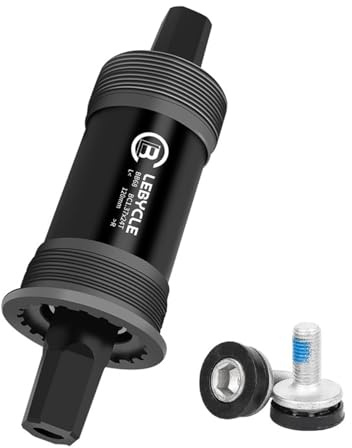 Hanlintk Boîtier de pédalier BSA 68 mm, boîtier intérieur carré pour manivelle carrée, boîtier de cadre de 68 mm, accessoire de vélo avec vis étanches (120mm)