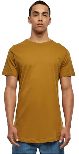 Urban Classics Herren Shaped Long Tee T-Shirt, Braun (nut), 4XL