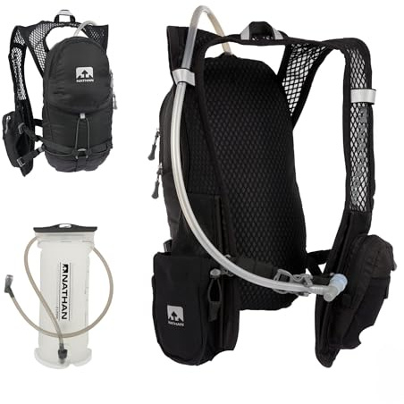 Nathan Hydration Vest with 2 Liter Bladder Included, Running Vest for Men and Women, Running Backpack w/ Smartphone Pocket, One Size Fits Most