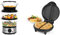 Salter EK2726Z 3-Tier Food Steamer, 7.5 Litre Multi-Cooker, Stainless Steel Rice Cooker, 60 Minute Timer, Removable Cooking Bowls & EK2716 Dual Omelette Maker, Easy Clean Double Non-Stick Plates