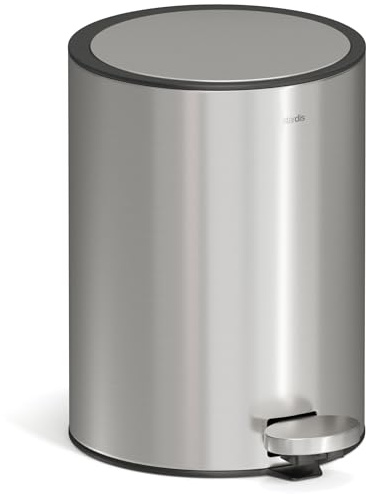 stardis 3 Liter Treteimer Softclose Klappdeckel leise schließend Inneneimer Mülleimer Abfalleimer fingerprintproof stainless steel (Edelstahl matt)