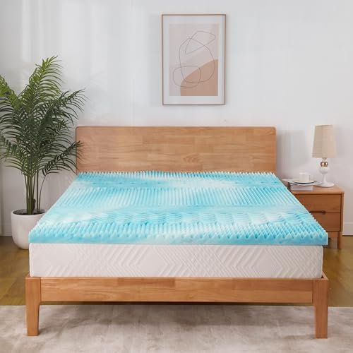 ESSENCE SLEEP Matratzentopper 160x200 cm Bequemer Schaumstoff Matratzenauflage Höhe 5 cm 7-Zonen Ergonomisch Matratzen Topper, Eierschalen-Schnitt, Ohne Bezug, CertiPUR Zertifiziert, 160x200cm