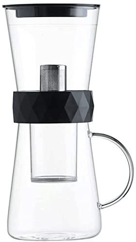 GUOQDAMI Moderna caffettiera fredda, 600 ml / 20,29 once macchina da caffè a sifone con flusso d'acqua regolabile, caffettiera ghiacciata per l'home office Caffettiera Pour Over