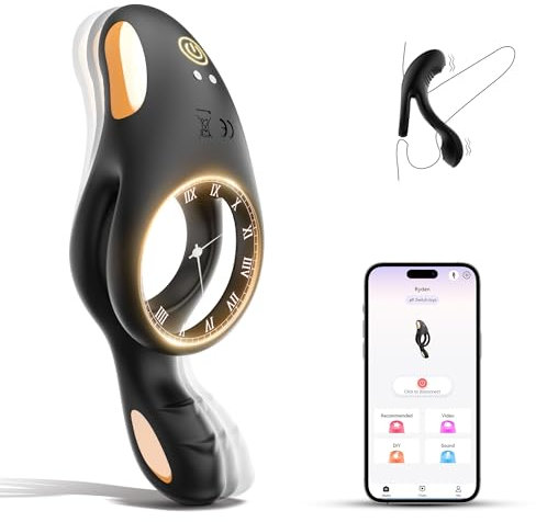 Penisring Vibrator Spielzeug für die Paare Klitoris, Penis Ring Erotisches Sex Spielzeug für Paare Extrem Sex 10 Vibrationsmodi, Penisringe Sexspielzeug für die Männer Solo Dual Cockring Massagegerät