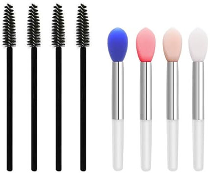 4 Mini Pennelli Per Labbra E 4 Pennelli Per Ciglia, Pennelli Per Labbra, Pennelli Per Trucco, Applicatori Per Rossetto, Pennelli Per Labbra In Silicone