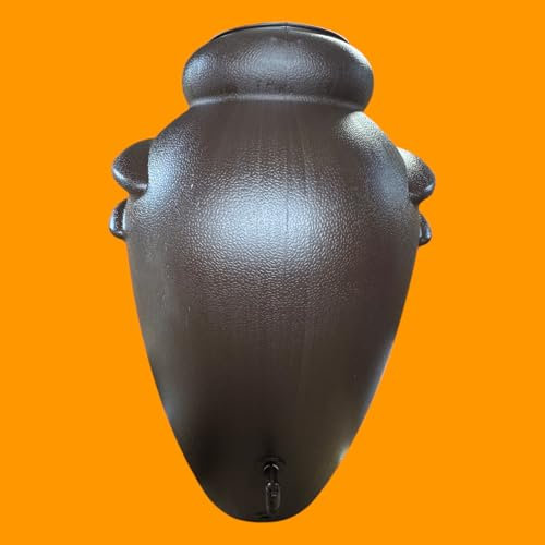 Récupérateur d’Eau de Pluie 350 litres en Forme d’Amphore – Citerne Plastique Haute Résistance – Design Élégant et Naturel – Cuve de Stockage avec Robinet Intégré