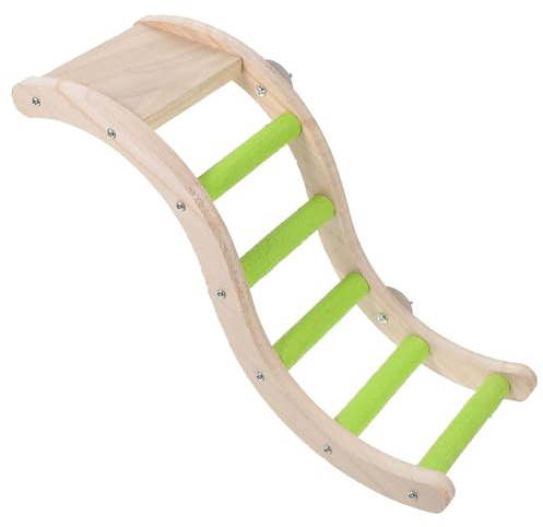 IMIKEYA Escalera para Pájaros Verde de Plástico para Jaulas, Juguete para Periquitos Que Expande el Espacio y Afila Las Garras Jaula de Aves