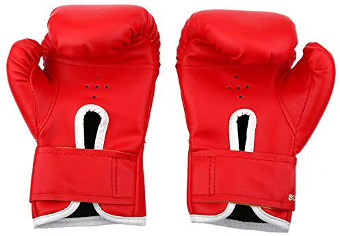HUSHUI Barnboxningshandskar Slitstarkt PU-material för Muay Thai Sparring Kickboxning 3-12 år Röd Svart Blå 1 Par