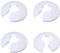 DBOO 15mm Plastic Radiator Pipe Covers 4 Pieces White Pipe Collars Split Plastic Lightweight Escutcheon Cover Plate for Wall Pipe Tube Decoration