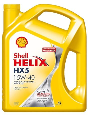SHELL Motoröl 15W-40 Helix Mineralöl Motor Öl ACEA A3/B3 API SN API CF HX5 4L