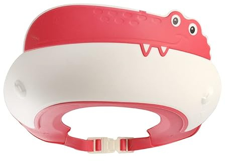 Gorro de ducha para bebé, gorro de ducha para niños, sombrero de visera para protección ocular y auditiva para niños de 0 a 9 años, bonita forma de dinosaurio/cocodrilo/hipopótamo que hace que el baño