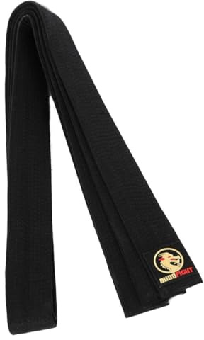 BUDOFIGHT Ceinture de karaté Noire piquée 280 cm