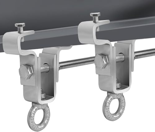 Zllzpzd I-Beam hängare för tunga säckar stålbärsklämma boxningssäck hängande justerbar balk-boxningssäck hållare håller 204 kg tyngdkraftsställ lämplig för boxningssäck och hängfåtöljer (2 st)