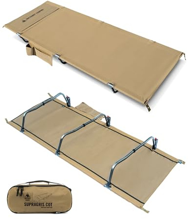 OneTigris SUPRAGRIS Cama de Campamento Plegable, Portátil Cama de Camping Plegable Ligera, Cama Plegable de Camping hasta 180 kg para Tienda de Campo, Exterior, Viajes, Jardín, Oficina (190 × 70 × 18