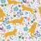 CRE8TIVE Yellow Cat Self Adhesive Wallpaper Butterfly Floral Wallpaper for Bedroom Vinyl Wrap for Furniture Vintage Contact Paper Waterproof Nursery Wall Paper for Living Room Bathroom 30.5cm x 300cm
