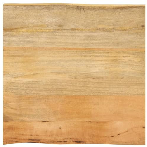 vidaXL Table Top Live Edge Dining Mango Wood - 40x40 cm, Brown - Dining/Office/Home Furniture