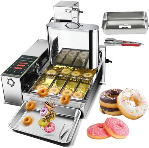 Macchina Per Ciambelle Automatica, 2000 W, Commerciale, A 4 File, Con Tramoggia Da 5,5 L, 1750 Pezzi/Ora, Spessore Regolabile, Friggitrice Automatica Per Ciambelle, Pannello Di Controllo Intelligente