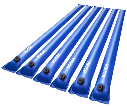 VEVOR Sacca di Zavorra per Telo Copertura Piscina, Confezione da 6 Pezzi, 1210 x 220 mm, Tubolari in PVC per Protezione Copertura Invernale per Piscina Interrata, Sacche Zavorra, Blu