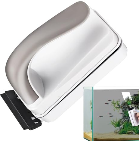 Nettoyeur magnétique pour aquarium – Aimant double face pour nettoyer les vitres d'aquarium, brosse flottante, anti-rayures pour l'école, l'appartement, la maison