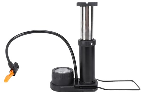 Yctze Pompa a Pedale Portatile Ad Alta Efficienza con Pressione - Gonfiatore per Pneumatici a Piede per Biciclette, Motociclette e Auto con Adattatori per Ugelli Multiuso - Design Compatto e Robusto