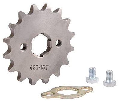 WOOSTAR Pignone Anteriore Moto 420 da 16 Denti 17mm per 50cc 110cc 125cc Dirt Pit Bike Mini Bike ATV 4 Wheeler Ciclomotor