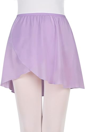 Bezioner Falda de Abrigo la Danza de Ballet Gasa con Cinturilla Elástica para Niña Mujer (M (110-140 cm), púrpura (Cinturilla elástica))