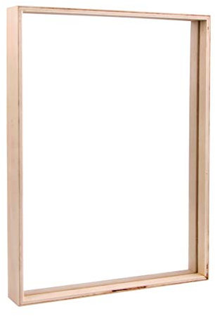 Rayher Cornice In Legno con Doppio Vetro Acrilico, da Appoggiare, Legno Naturale Non Trattato, 35 x 26 x 4 cm, da Personalizzare e Colorare, 62927505