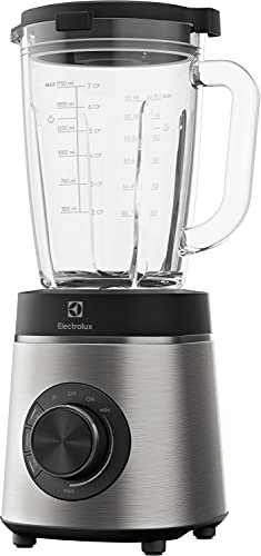 Electrolux Explore 6 Blender E6TB1-6ST, Machen Sie Smoothies, Suppen oder Crush Eis einfach mit diesem Mixer, Extra leistungsstarker Mixer von 1400 W Mit Pulsfunktion, Große Glaskanne von 1,75 Liter,