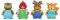 LI'L WOODZEEZ HCM Kinzel 43244 Figuren - Die Wald-Freunde - 4 weiche Tierfiguren OHNE Buch - Tiere im Set Spielzeug für Kinder ab 3 Jahre WZ6677Z Mehrfarbig