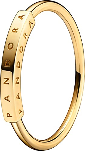 PANDORA logo 14k gold ring 152230C00