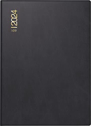 rido/idé Wochenkalender Modell perfect/Technik I 2024 2 Seiten = 1 Woche Blattgröße 10 x 14 cm schwarz