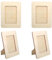 4 Pezzi Cornice per Foto in Legno, Cornice Classica Rettangolare in Legno Artigianali Set Cornice Foto DIY Naturale Bambini Riempimento per Foto in Legno Display Tavolo Artigianato DIY (wooden3)