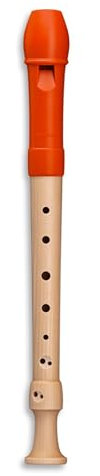Mollenhauer 17214 Fipple Sopranblockflöte, Digi, orange, deutsch Dopl. - Sopran Blockflöte (Deutsch)