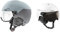 uvex Wanted Visor - Skihelm für Damen und Herren - mit Visier - individuelle Größenanpassung - Glacier - Rhino matt - 54-58 cm & Black Crevice Skihelm mit Visier