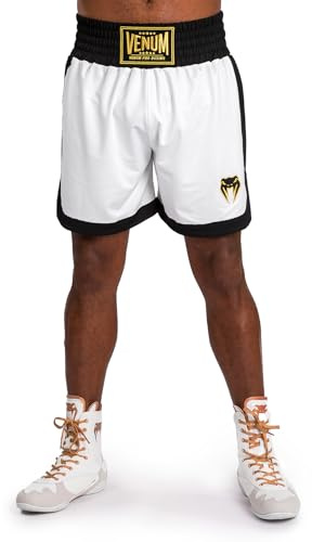 Venum Herren Klassische Boxshorts Shorts, Weiß/Schwarz, Large