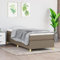 SECOLI Boxspringbett 90x200 ohne kopfteil mit matratze Polsterbett 90x200 Bett 90x200 mit matratze und lattenrost Jugendbett 90x200 -Taupe-90 x 200 cm