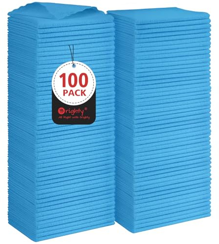 Orighty Toallas de Tienda, Paquete de 100 Trapos Reutilizables, Trapos de Limpieza de Microfibra a Granel para automóviles, paños de Limpieza Multiusos para automoción, mecánico, Cocina, Toallas sin