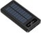 SQUADO Power Bank 20 000 mAh avec charge solaire - Chargeur portable, USB-C, USB pour smartphones, tablettes et ordinateurs portables Câbles intégrés USB, USB-C et Micro USB noir et blanc couleur