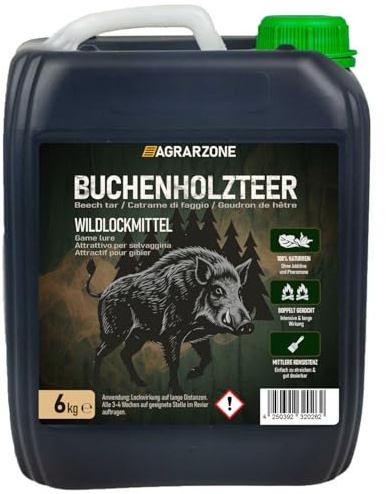 Agrarzone Bokträ-tjära 6 kg svartvilt rödvilt hästvård hästar trätjära | Lockmedel, dubbelkokt, högkoncentrerad, väderbeständig, naturlig