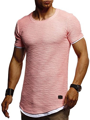 Leif Nelson Camiseta para Hombre con Cuello Redondo LN-8223